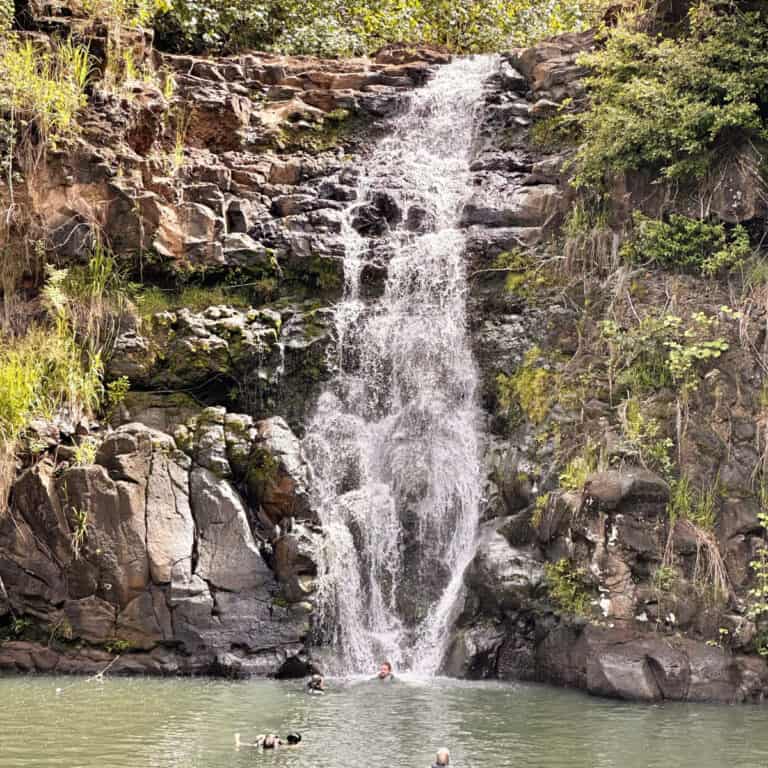 The Best Place to Swim Under a Waterfall on Oahu…